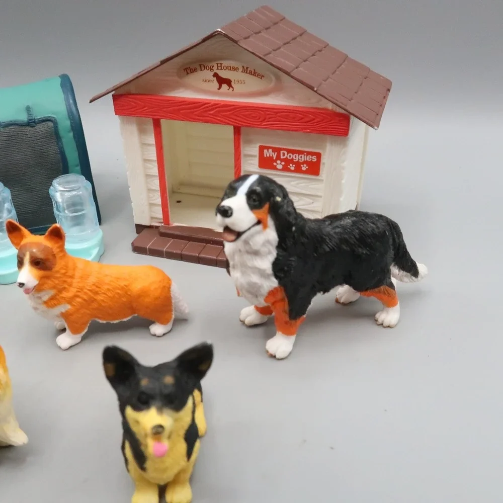 Keenway Dog Academy Training Playset Lot Corgi German Shepard Puppy
